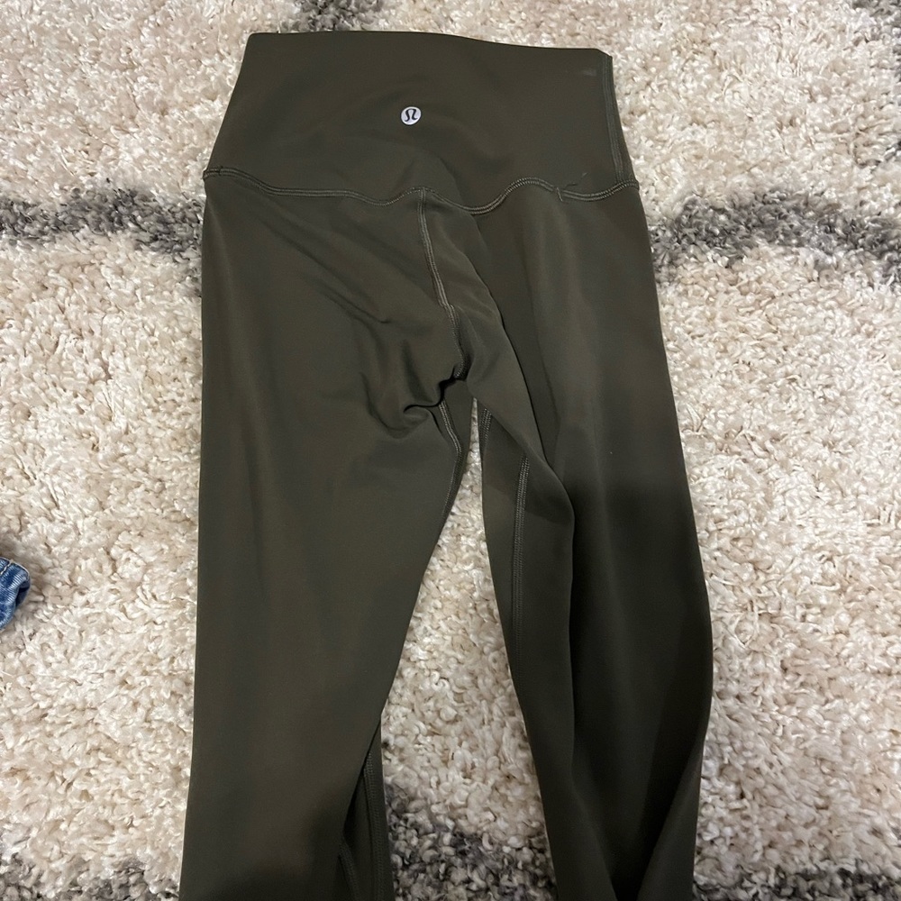 Olive green lulu lemon leggings